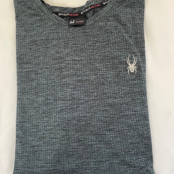 Spyder Active-Pro Men’s Short Sleeve Grey Top - Picture 2 of 3